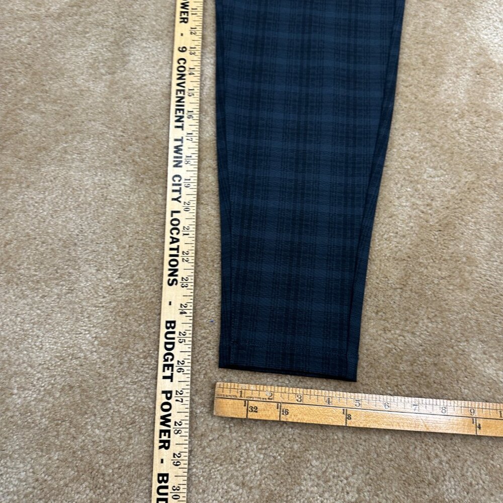 Liverpool NWT Kennedy Printed Skinny Pant Leggings Navy Plaid 14P / 32 Blue - Picture 7 of 8